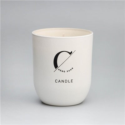 Свеча ароматическая Home Fragrance, ирис и сладости, белая, 7×8 см