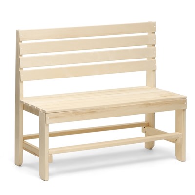 Скамейка для бани и дачи, 100×49×87.5 см, деревянная