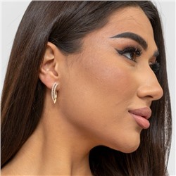 Серьги ювелирная бижутерия коллекция "Дубай" покрытие: позолота, вставка: фианиты, 5808, арт. 216.374