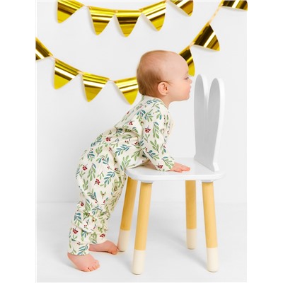 Комбинезон детский «Крошка Я» Christmas, рост 62-68 см, молочный