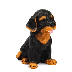 Садовая фигура из полистоуна «Щенок Ротвейлера», 28×23×19 см