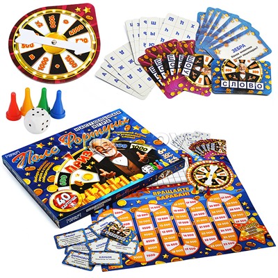 Настольная игра-викторина "Поле Фортуны" 40 карточек. 450х350х40 мм.