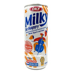 Напиток газированный безалкогольный Манго Милки Би Хэппи Milky Be Happy OKF, Корея, 250 мл