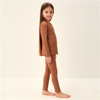 Пижама детская SL HOME, размер 34 (122-128 см), цвет кофейный