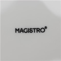 Тарелки глубокие Magistro Basic bistro, 450 мл, d=15.5 см, набор 6 шт., фарфор, белые