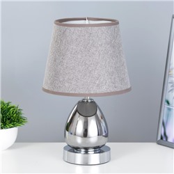 Лампа настольная RISALUX 16712/1, E27, 40 Вт, хром, 22×22×32 см