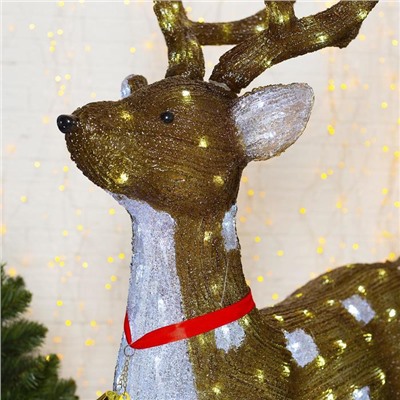 Светодиодная фигура «Косуля» 80×130×50 см, акрил, 228 LED, 8 режимов, 24 В, свечение белое