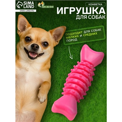Игрушка жевательная «Конфетка», TPR, 12 см, розовая