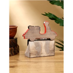 Календарь настольный «Мопед», 14×5.5×14 см, дерево, красный