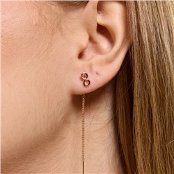 Серьги протяжки ювелирная бижутерия коллекция "Дубай", покрытие позолота, арт.314.070