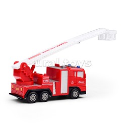 Машина "Пожарная" с лестницей (свет, звук) в коробке