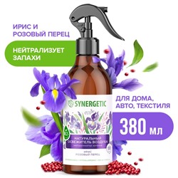 Освежитель воздуха SYNERGETIC «Ирис и розовый перец» 380 мл