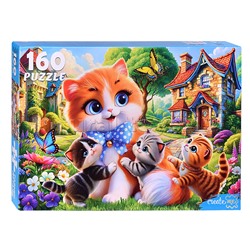 Пазлы 160 "Пушистая семья"