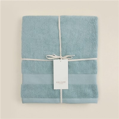 Полотенце махровое SL HOME: Classic «Аззура», 50×90 см, хлопок 100%, бирюзовое