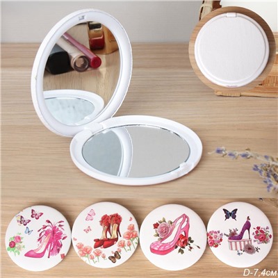 Зеркало карманное 7 см / MX-001 /уп 60/720/OPP