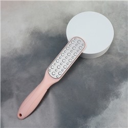 Пилка для пяток, овальная, лазерная, двусторонняя, 23 см, розовая