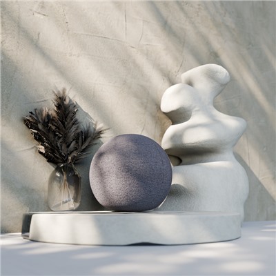 Подушка декоративная «Этель. Шар», d=30 см, светло-серая