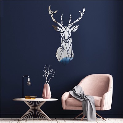 Зеркало настенное «Олень», на клеевой основе, акриловое, 66 деталей, 72×43 см