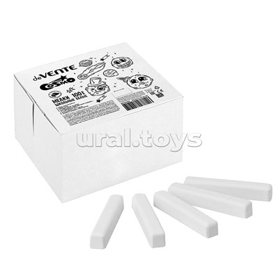 Мелки школьные "Cosmo" прямоугольные белые 100 шт в картонной коробке