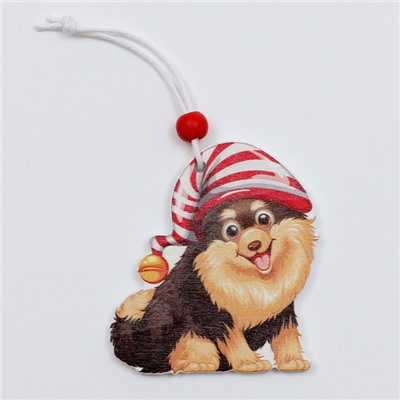 Елочные игрушки в деревянной подарочной упаковке, 12 шт., 13×13×2 см