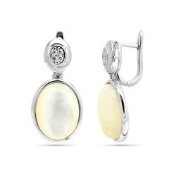 Серьги из серебра перламутр, МЦВА169