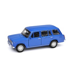 Машина металл ВАЗ-2102 12 см, (двери, багаж, синий) инерц., в коробке