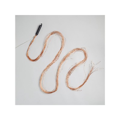 Гирлянда «Конский хвост» 20 нитей по 2 м, IP20, медная нить, 400 LED, свечение тёплое белое, 12 В