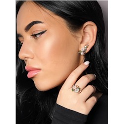 Кольцо из серебра с перламутром и куб.цирконием родированное 925 пробы 2rs0436101301