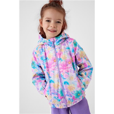 Куртка текстильная с полиуретановым покрытием для девочек (ветровка) PLAYTODAY, 1240297