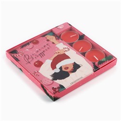 Подарочный набор новогодний, ежедневник и чайные свечи «Новогодних чудес»