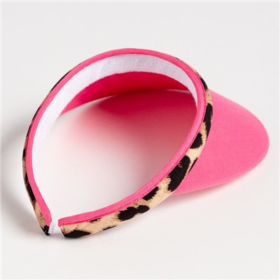 Козырёк женский MINAKU Leopard, розовый, размер 56-58