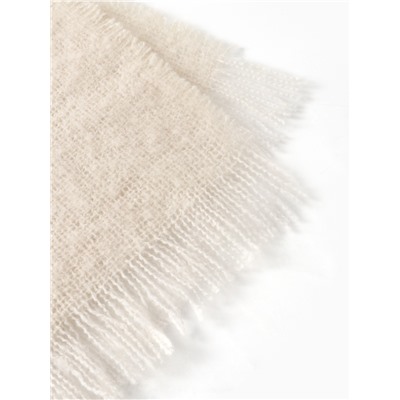 Плед с бахромой «Этель» Ivory, 135×180 см, молочный