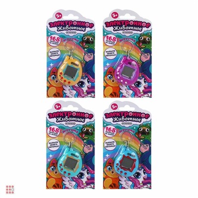 Игрушка "Электронное животное" 4,8х6см, 4 цвета