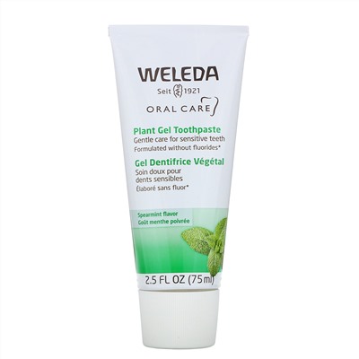Weleda, Oral Care, Plant Gel Toothpaste, Spearmint, 2.5 fl oz (75 ml)