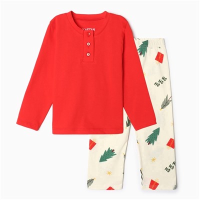 Пижама новогодняя детская KAFTAN Christmas tree, размер 36 (134-140 см)