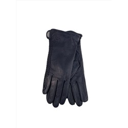 Женские перчатки из натуральной кожи, цвет черный