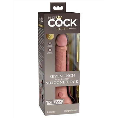 Телесный фаллоимитатор 7  Silicone Dual Density Cock - 21 см.