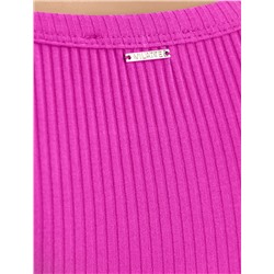 Топ из трикотажа в широкий рубчик