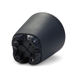 Горшок для цветов «Гранд», 8 л, d=24 см, h=25 см, пластиковый, с прикорневым поливом, графитовый