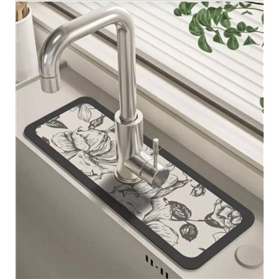 Кухонный коврик для смесителя Индиго, «дождевик» для кухонной раковины 38х14см
