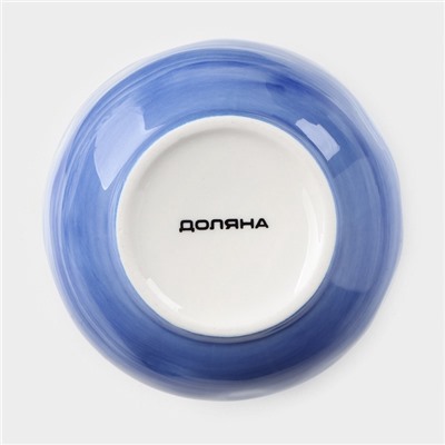 Сахарница с крышкой Доляна «Космос», 400 мл, фарфор, синяя