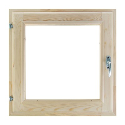 Окно деревянное, 50×50 см, двойное стекло, хвоя, Добропаровъ