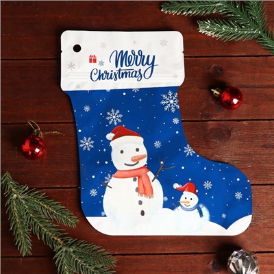 Пакет подарочный новогодний, с zip - lock застежкой, 15×24.5 см