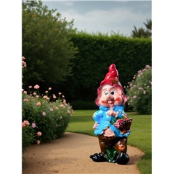 Садовая фигура из гипса «Гном с виноградом», 50×17×20 см