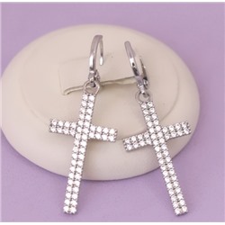 Серьги родий  H01-4146