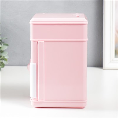 Копилка для денег с кодовым замком «Сейф. Коровка», звуковая, пластик, от батареек АА, розовый, 13×12×19 см