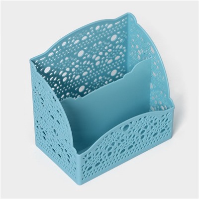 Подставка - органайзер для канцелярии, 2 ячейки, 13.3×8.3×13.2 см, МИКС
