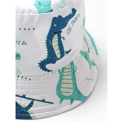 Панама детская KAFTAN «Крокодилы», размер 54, белая