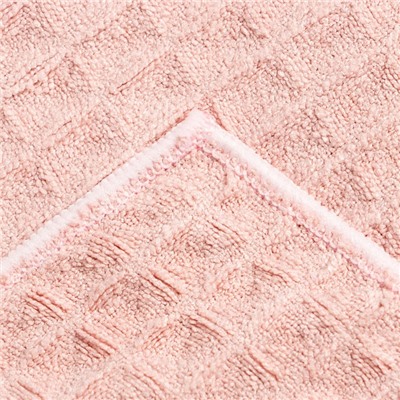 Набор для бани и ванной Этель «Вафля» полотенце 70×140 см+чалма 21×25 см, цв.розовый