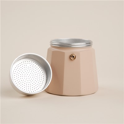 Кофеварка гейзерная SL Home «Ферамо», 300 мл, 11×15.5×20 см, бежевая